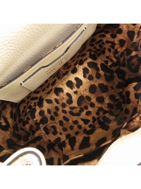 Dolce & Gabbana Shishiri Leather White Multicolor Backpack & main image 4